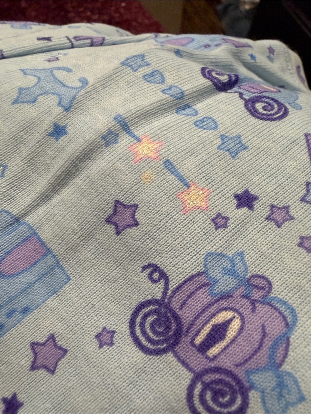 Y2K Disney Cinderella Shimmer 2 piece Set-Girls Pajama -Long sleeve and pants. - Picture 8 of 9